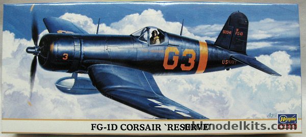 Hasegawa 1/72 Vought F4U-1D Corsair - 'Reserve' NAS Livermore / NAS Seattle - (F4U1D), 00622 plastic model kit